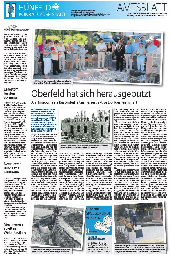 Amtsblatt vom 30. Juni 2022